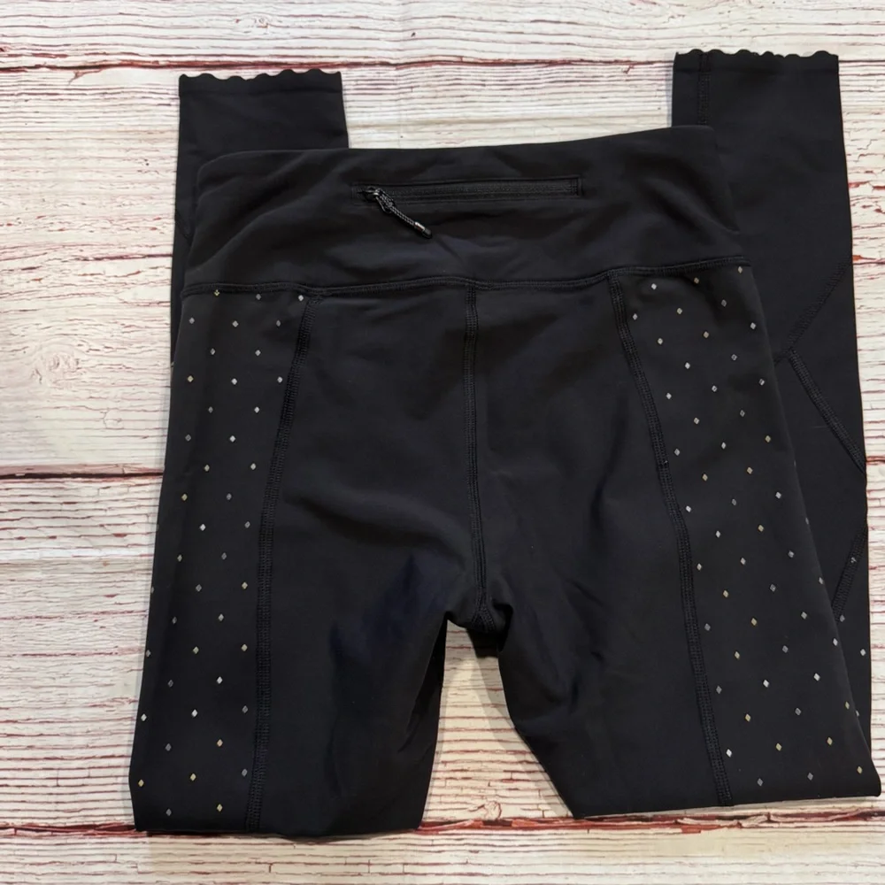 Lululemon Tight Stuff Tight Reflective in Black / Night Fall Black Tricolor Sz 4 - Picture 8 of 14